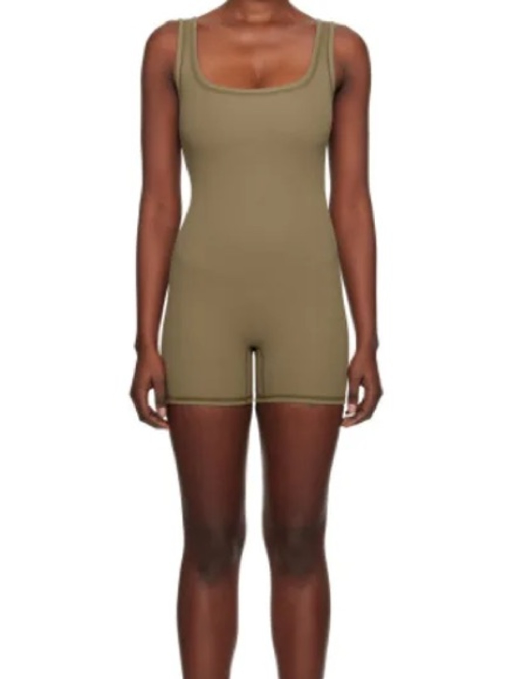SKIMS khaki Cotton Rib romper